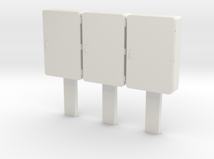 O Scale Relay Cabinet 3pc 3d printed