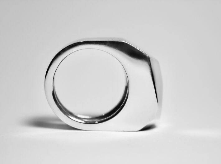 Silver Ring: 925 silver – geometric, contemporary 3d printed 