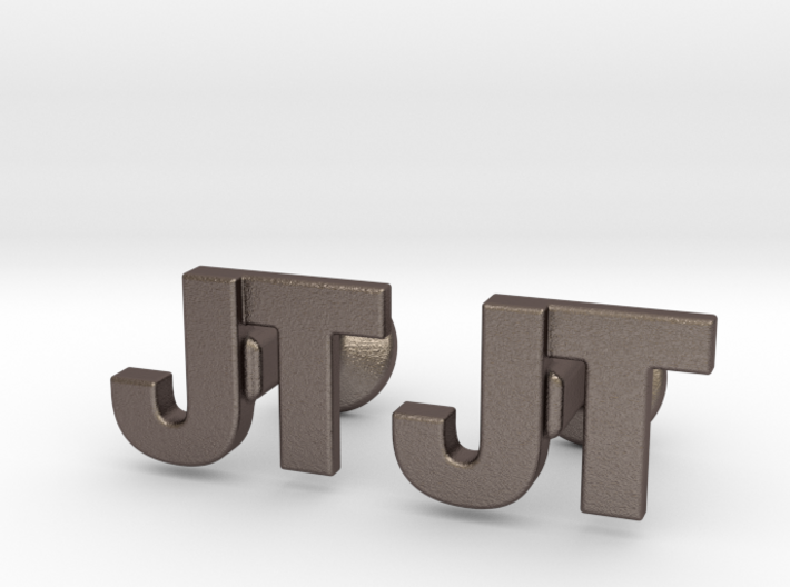 Monogram Cufflinks JT 3d printed
