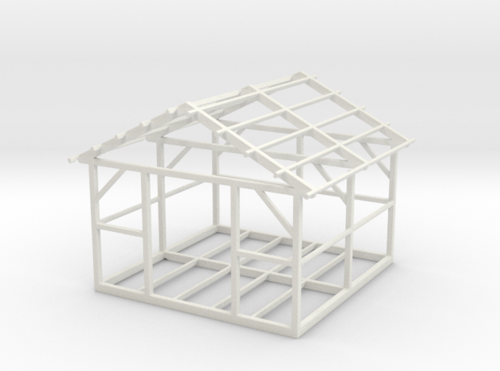 Wooden House Frame 1/100 3d printed