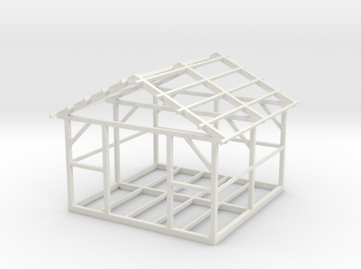 Wooden House Frame 1/76 3d printed