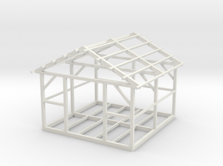Wooden House Frame 1/64 3d printed