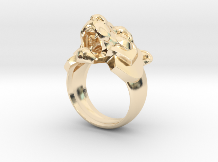 Tiger Face Ring jewelry 3d printed