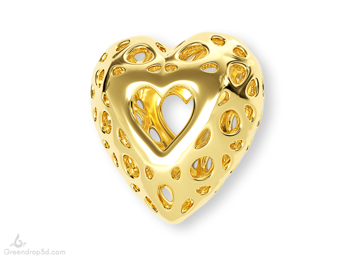 Voronoi Heart Pendant ver.2 3d printed 