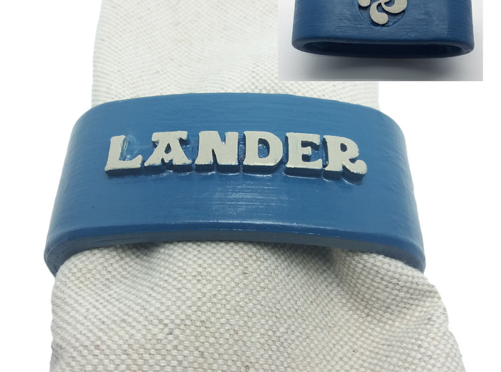 LANDER napkin ring with lauburu 3d printed 