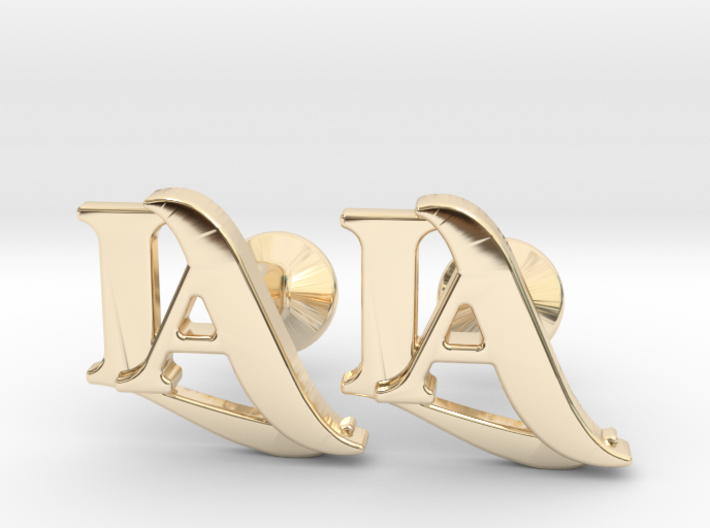 Monogram Cufflinks LA 3d printed