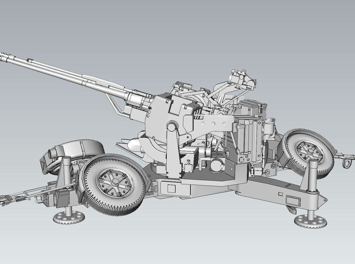 Oerlikon Twin Gun 35mm Modul 4 upper Carriage 3d printed 