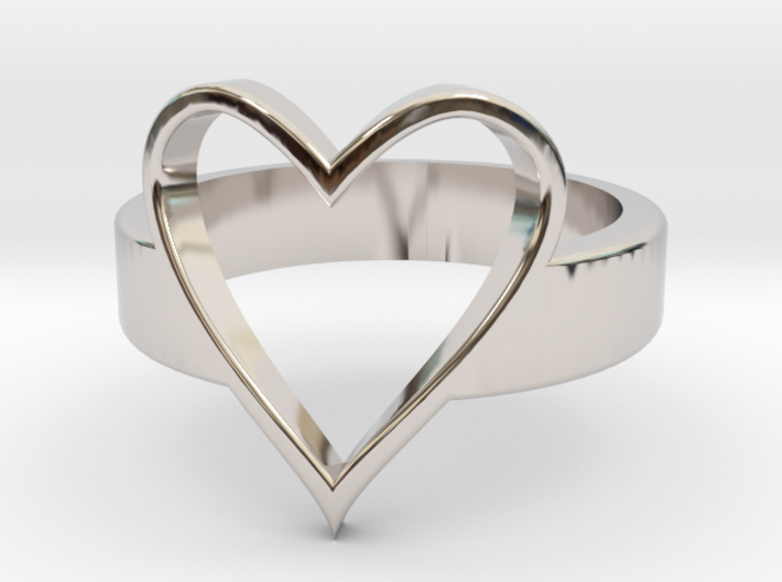 Open Heart - Ring 3d printed