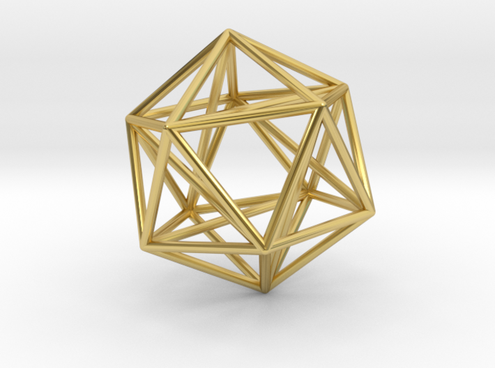Icosahedron with Golden Rectangles 3d printed