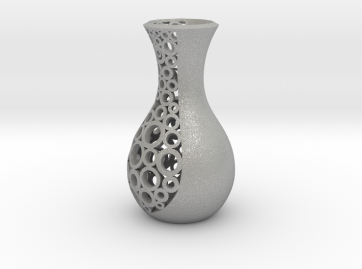 Full colour small circle patterned vase ornament 3d printed