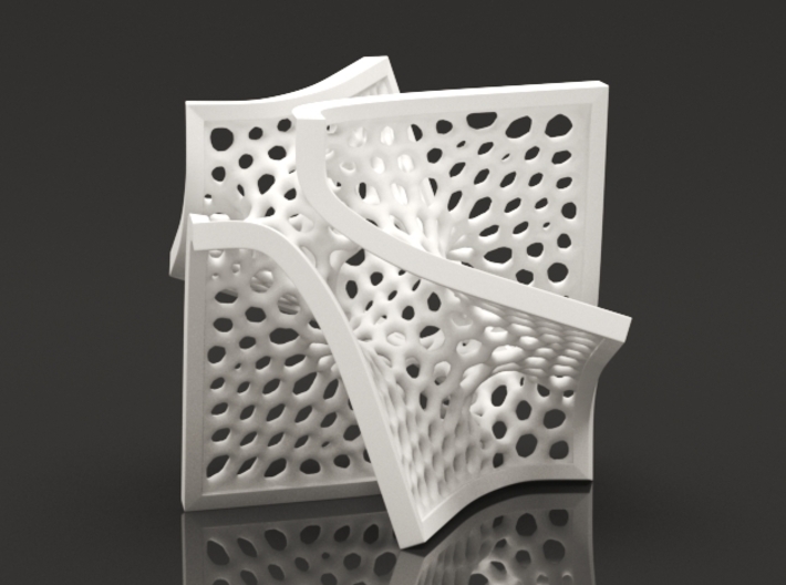 Voronoi Batwing Pendant 3d printed 