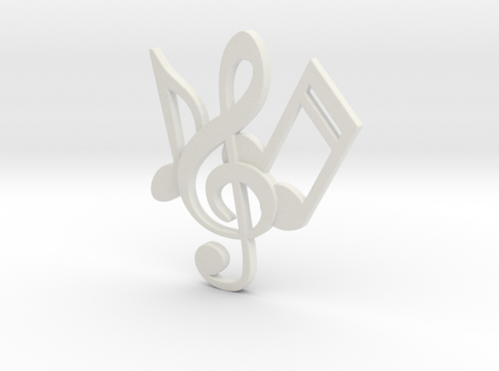 Music Necklace 3d printed