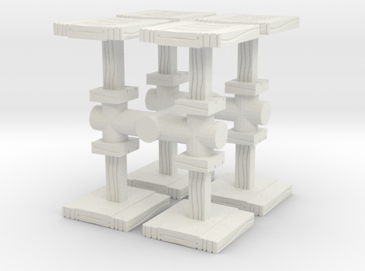 Wooden Coffee Table (x8) 1/100 3d printed