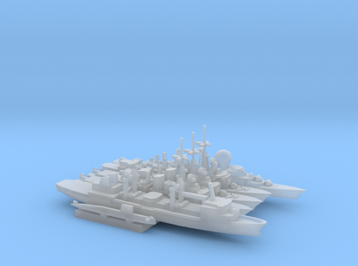 French Carrier Escort Group (1990s), 1/3000 3d printed