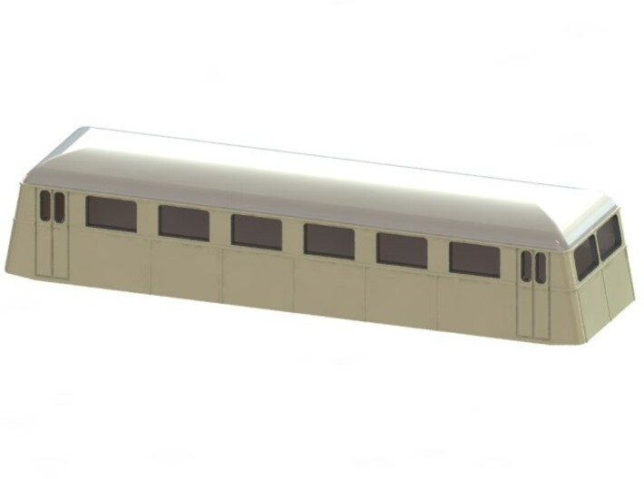 Swedish wagon for railcar UCo1 N-scale 3d printed CAD-model