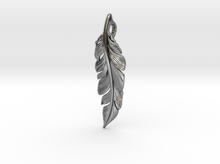 Feather Pendant 3d printed 