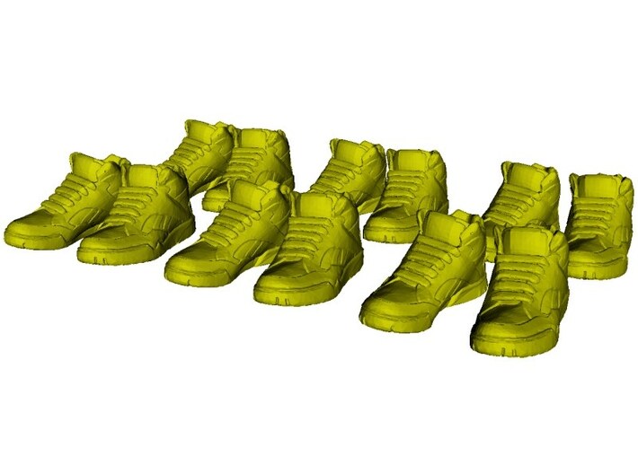 1/24 scale sneaker shoes A x 6 pairs 3d printed
