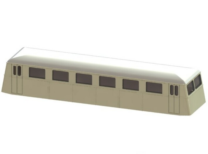 Swedish wagon for railcar UCo1 H0-scale 3d printed CAD-model
