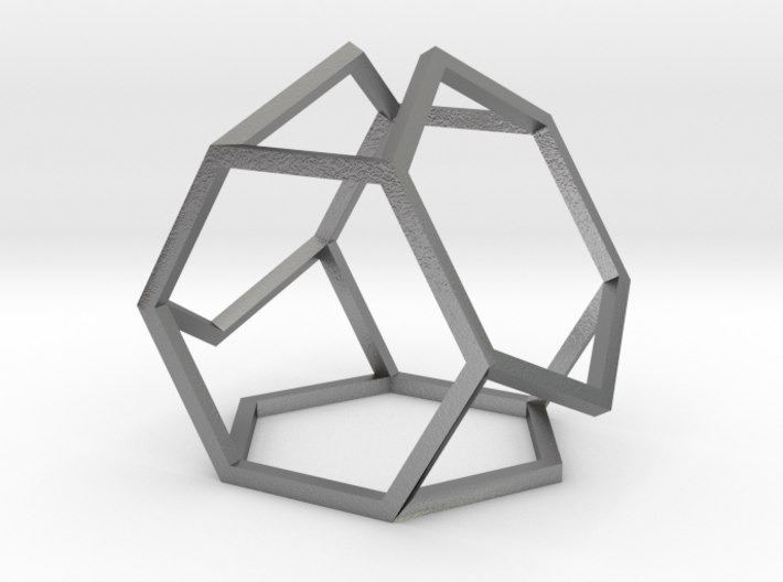 HexDex Desk Toy 1.5&quot; 3d printed Natural silver