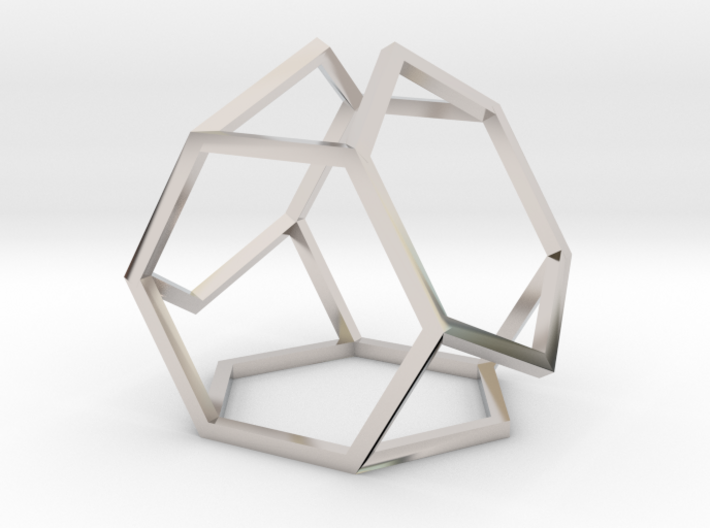 HexDex Desk Toy 1.5&quot; 3d printed Rhodium plated brass