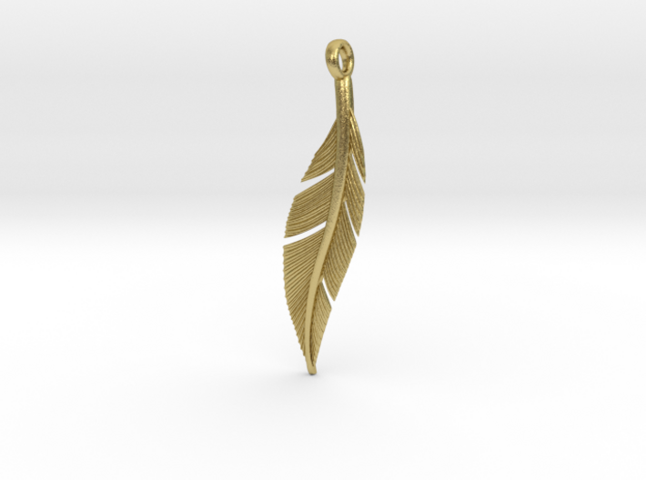 Feather Pendant 3d printed