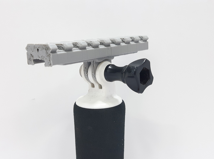 Go Pro Mount to Picatinny Adapter 3d printed 