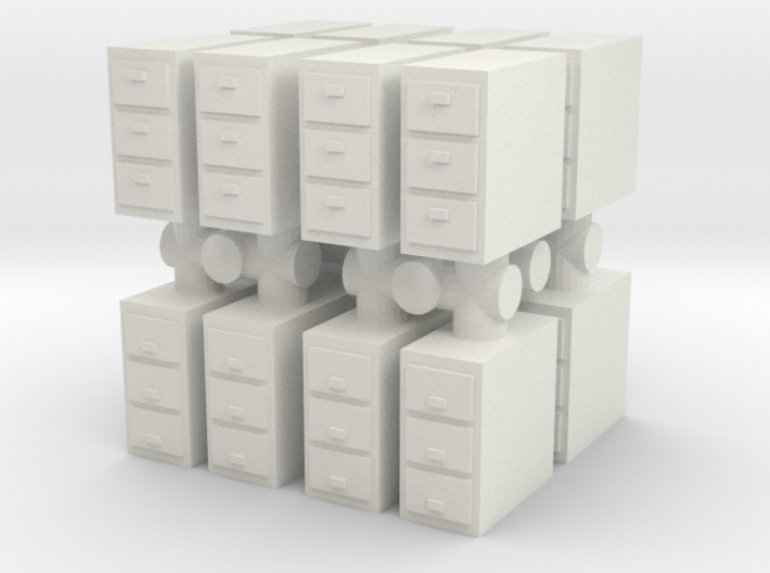 Office Cabinet (x16) 1/100 3d printed