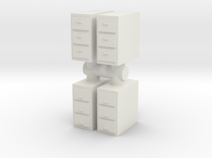 Office Cabinet (x4) 1/48 3d printed