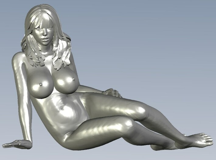 1/32 scale nude beach girl posing figure E 3d printed 
