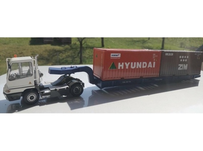 Rolltrailer-40'SWL-100t 3d printed Only the Rolltrailer sale !  RoRo tractor, gooseneck and containers not included !