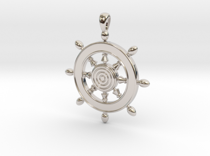 Pendant Captain's Wheel ship 3d printed