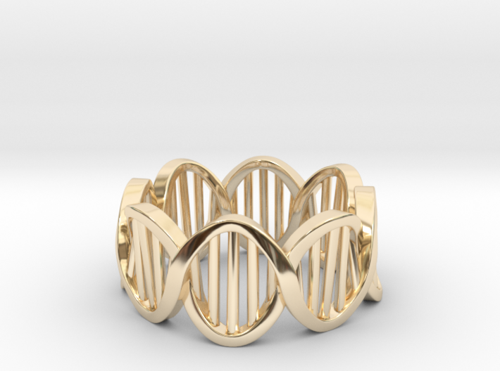 DNA Ring (Size 7) 3d printed