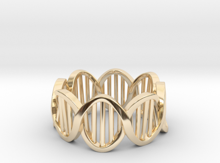 DNA Ring (Size 8) 3d printed