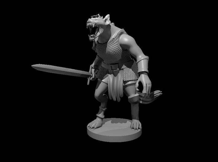 Gnoll Female Fighter 3d printed