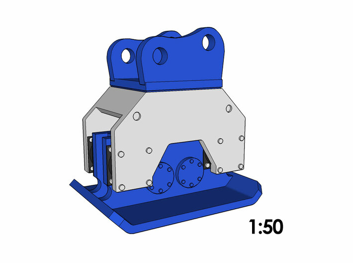1:50 - Compactor for 20-25t excavators 3d printed