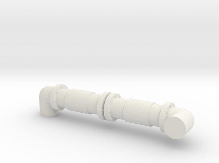 Industrial Pipeline (Rotated) 1/87 3d printed