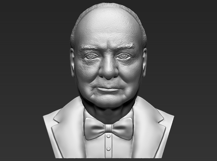 Winston Churchill bust 3d printed