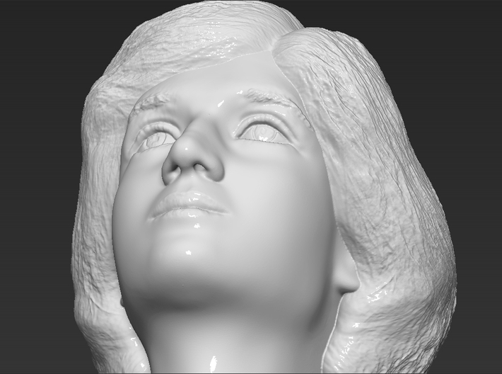 Princess Diana bust 3d printed 