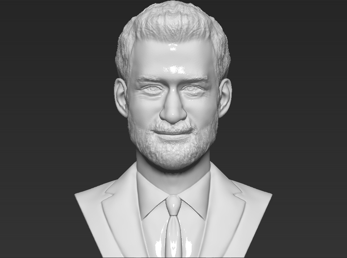 Prince Harry bust 3d printed