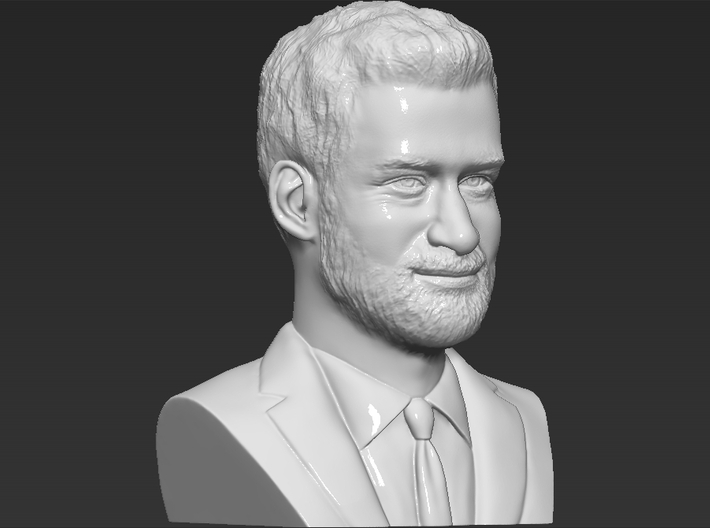 Prince Harry bust 3d printed 