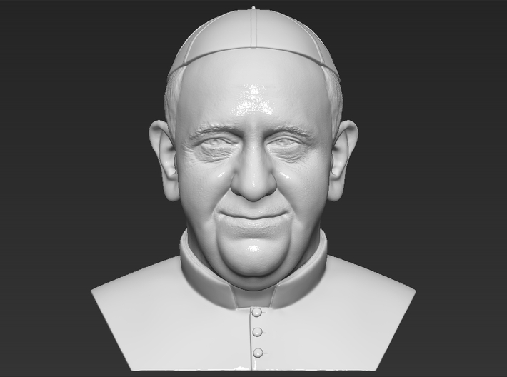 Pope Francis bust 3d printed