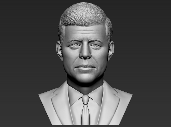 John F Kennedy bust 3d printed