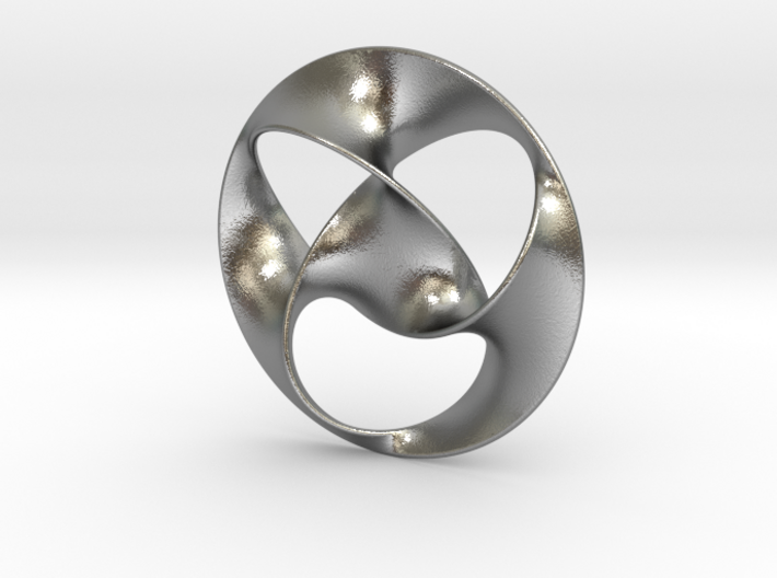 Trefoil pendant (4cm) 3d printed