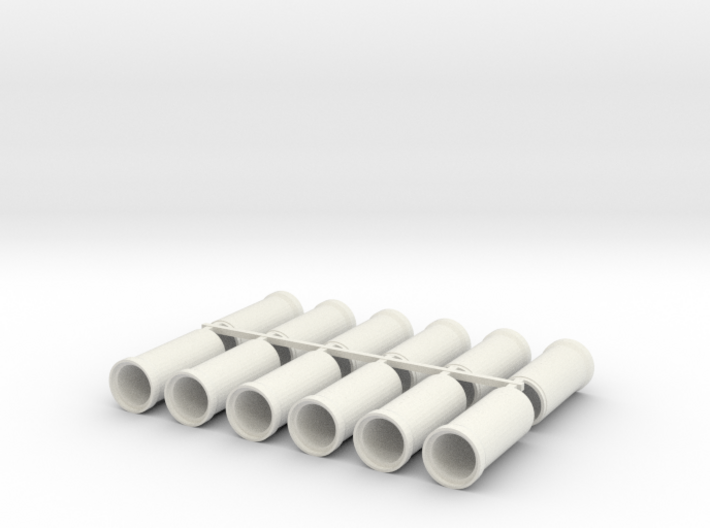 'N Scale' - (12) 30&quot; Concrete Pipe - Straight 3d printed
