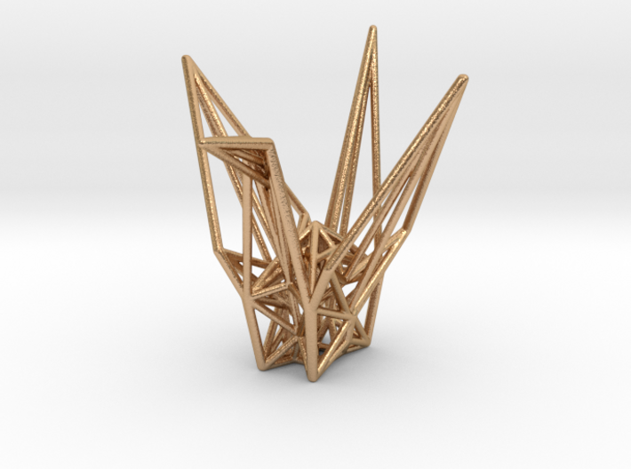 Origami Crane Wireframe 3d printed
