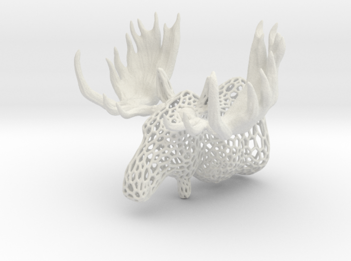 Moose Trophy Voronoi 3d printed