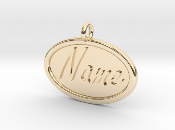 Oval Pet Tag / Pendant 3d printed