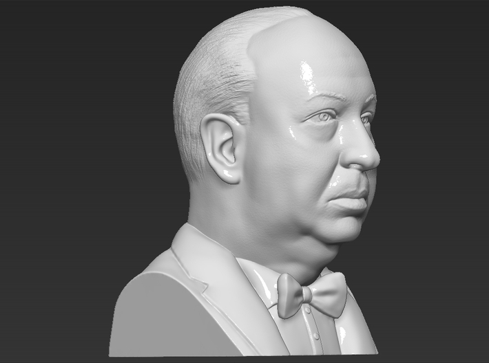 Alfred Hitchcock bust 3d printed 