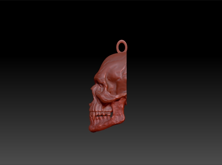 skull pendant 3d printed 