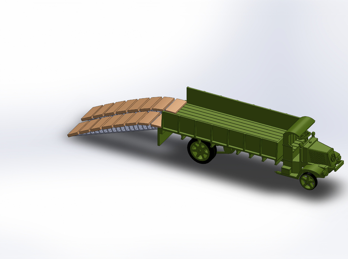 AC BULLDOG 7.5 TON TANK CARRIER 3d printed SHOWN WITH TANK RAMPS